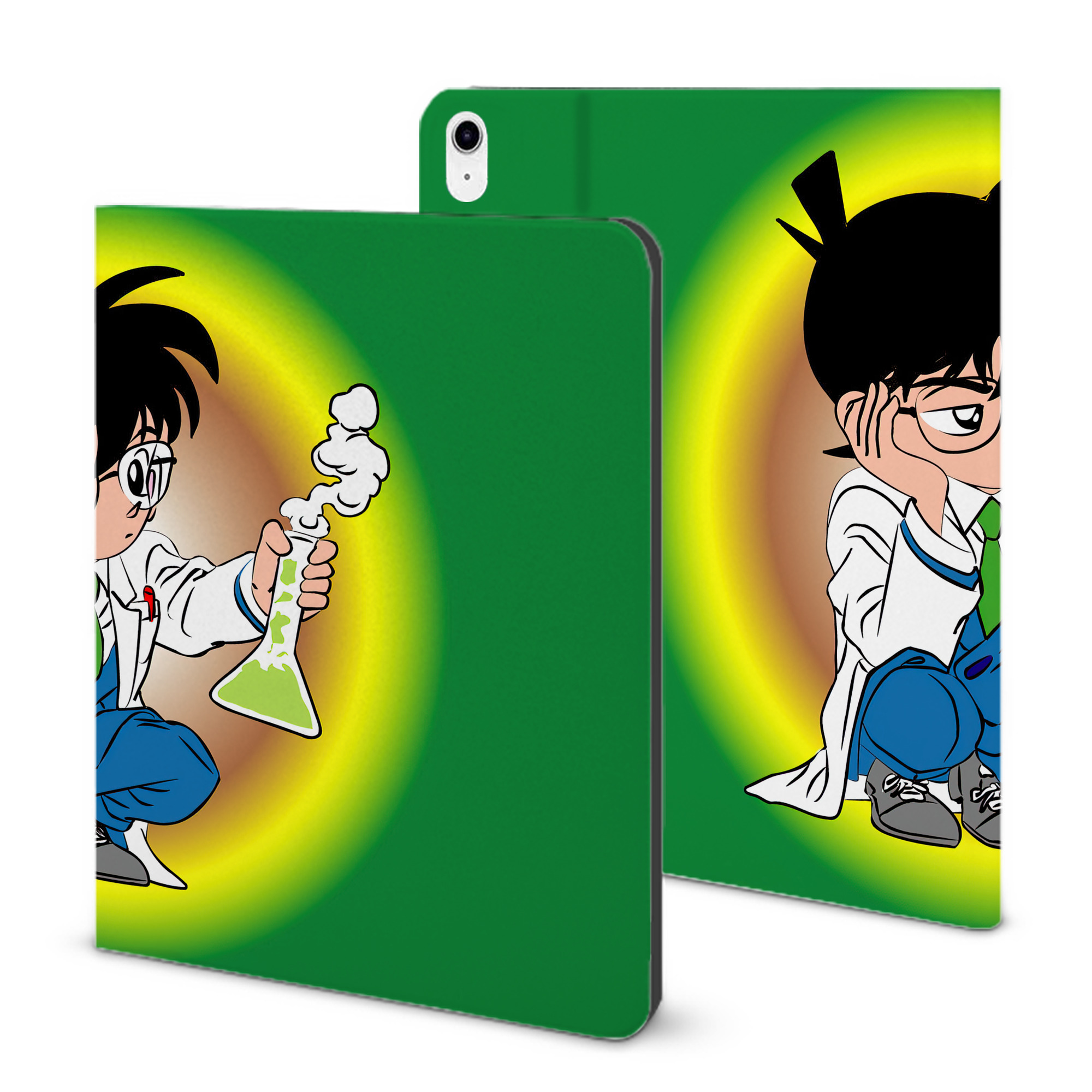 （画像用） 名探偵コナン Detective Conan IPad ケース ブック型 PUレザー TPU 耐衝撃 軽量 薄型 ペン収納なし 全面保護 IPad 各モデル対応